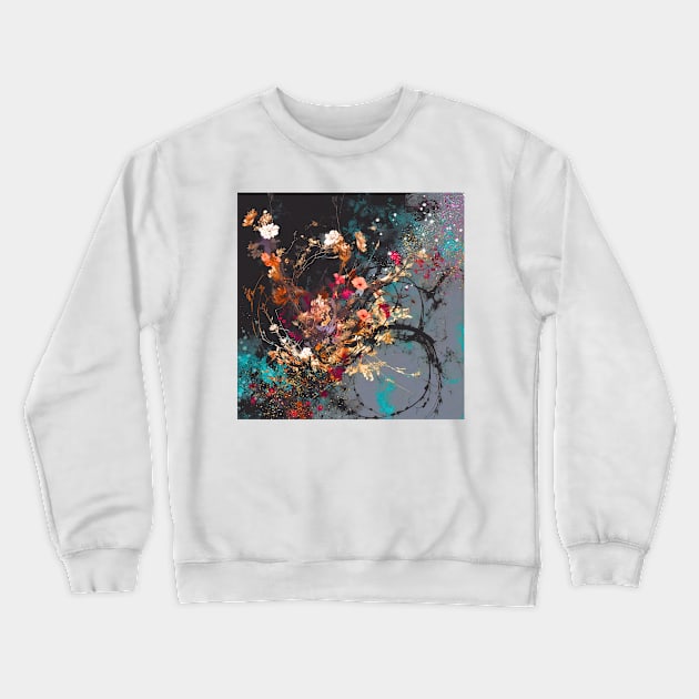 Loose oil painting of flowers Crewneck Sweatshirt by Kamaloca